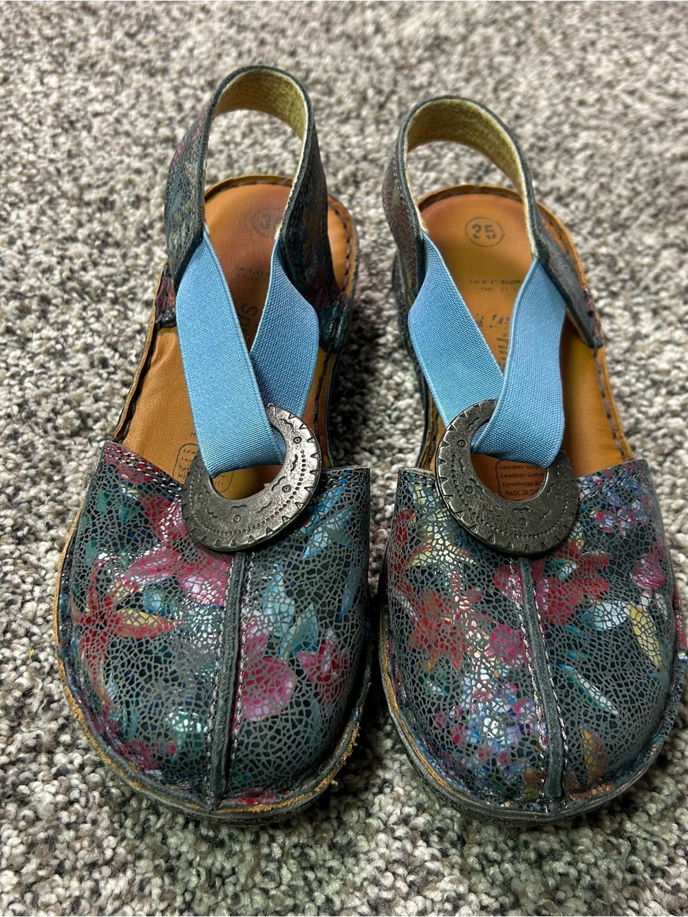 L’Artiste by Spring Step Women’s 35 US 5 Maryjane Sandals Floral Strap
